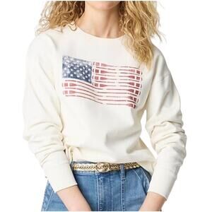J.Crew Factory Oar Flag Graphic Sweatshirt Ivory Size XXL NWT